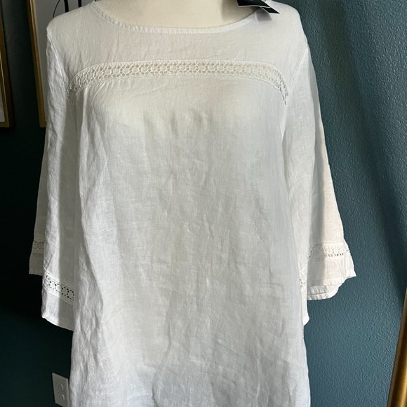 Luca Vanucci Linen Top- Large - Picture 3 of 4